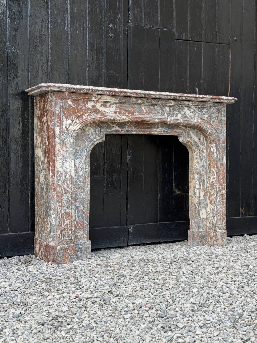 Regency fireplace in grey Ardennes marble, 18th century
