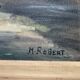 Seascape "Return from fishing" Morbihan - M Robert - oil on panel