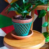 Vintage blond wooden stool