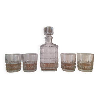 Carafe et verres à whisky