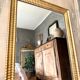 Antique Napoleon III gilded mirror from the 19th century.