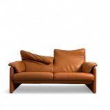 Maralunga Cassina style sofa in tan leather