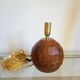 70's wooden ball lamp stands
