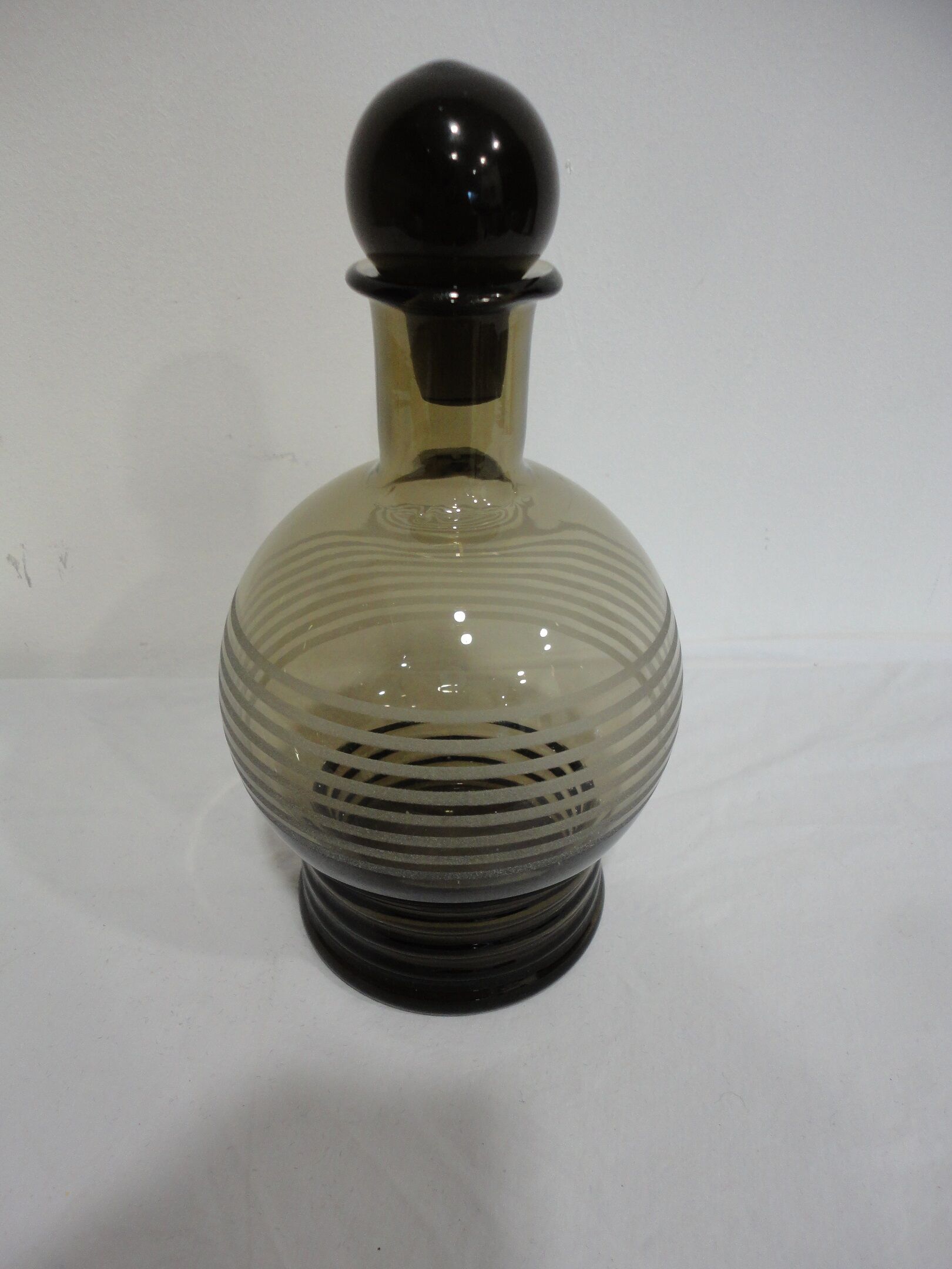Vintage smoked glass carafe
