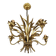 Italian Chandelier Pendant Lamp, Gilt Metal, 1970s