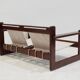 Brazilian walnut sofa and mid-century fabric