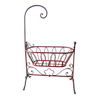 Antique 19th century tuscan tilting iron cradle