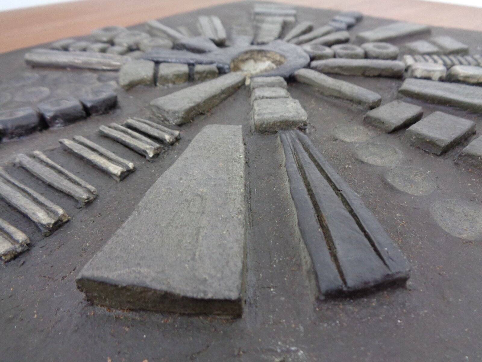 Brutalist Ceramic Wall Panel, 1960s