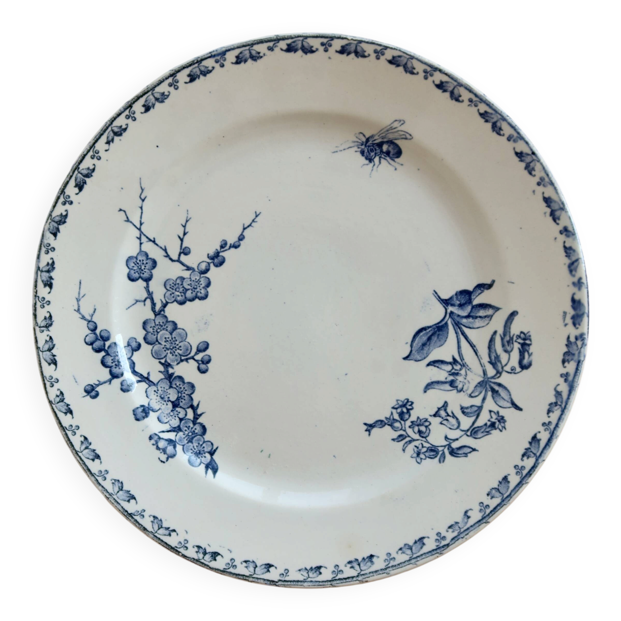 Dessert plate ironstone Sarreguemines - Carmen blue model