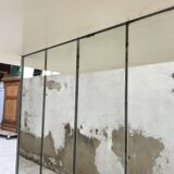 80s lacquered desk and mirror