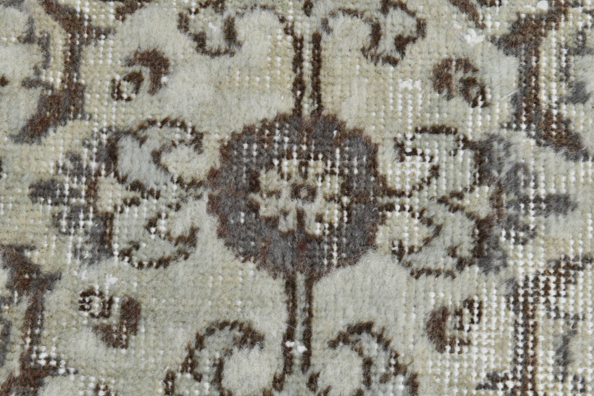 Light Green & Brown Floral Persian Rug, 181x285Cm