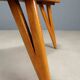 Vintage beech wood coffee table, painted, design from the 1950s.