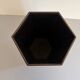 Hexagonal copper umbrella stand signed by the artist, 1960s, Italy.