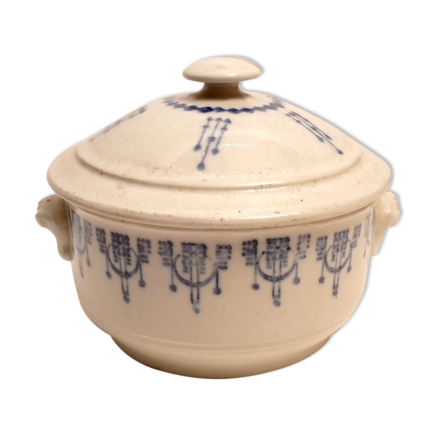 covered porcelain broth