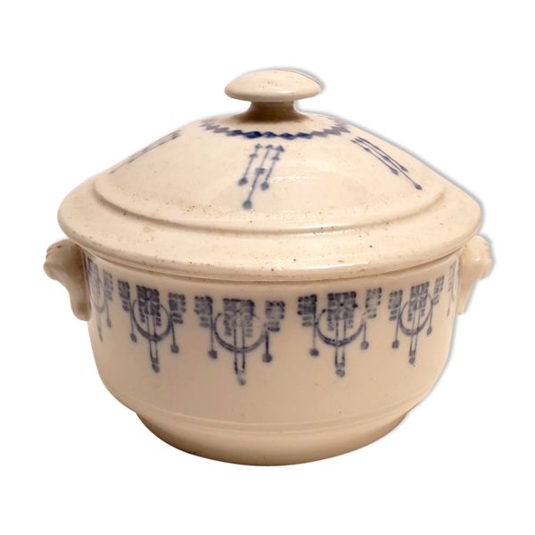 Bouillon couvert en porcelaine
