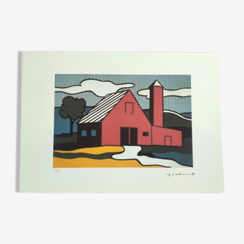 Roy Lichtenstein - Red Barn 1, numbered lithograph