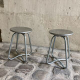 2 Habitat stools in cast aluminum