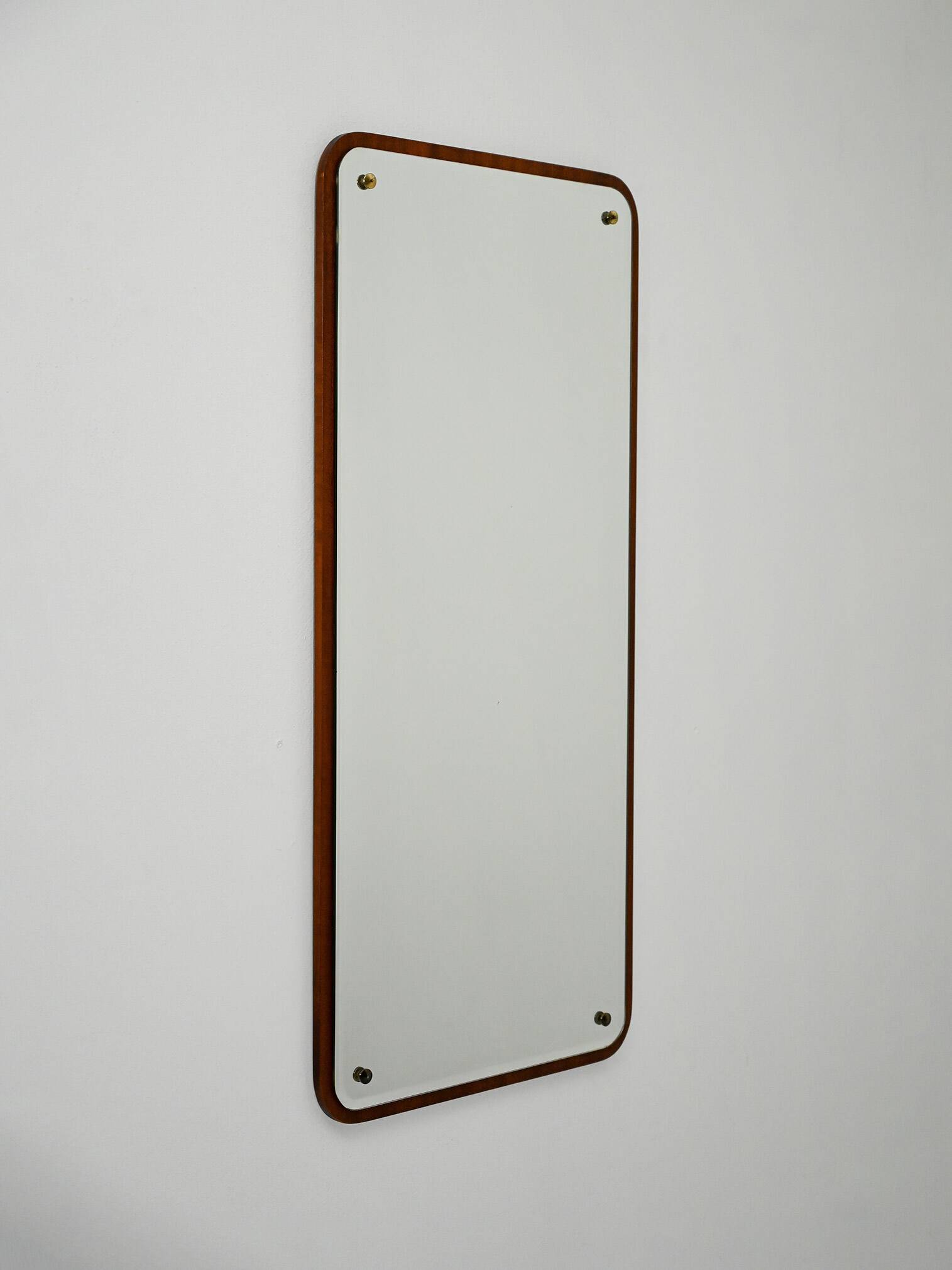 Swedish rectangular teak mirror "Sara" model