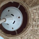 Vintage straw hanging lamp