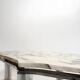 Table basse vintage chrome et marbre