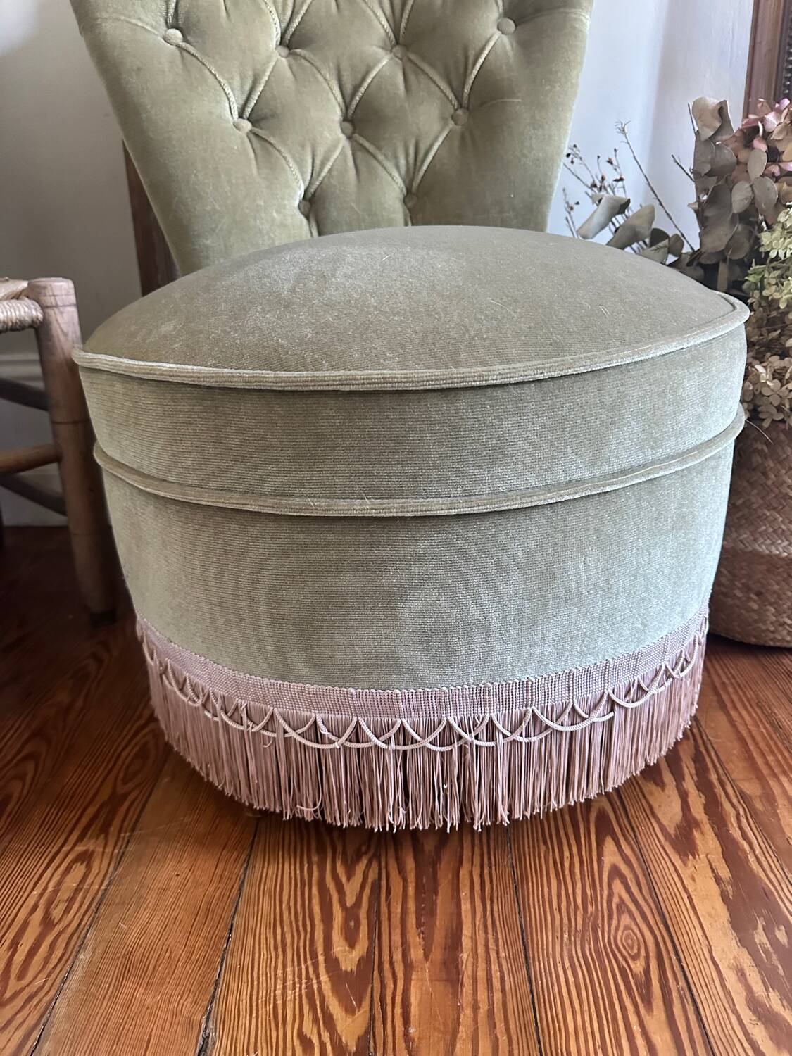 Fauteuil crapaud en velours