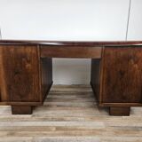 1930s oak open desk with drawers