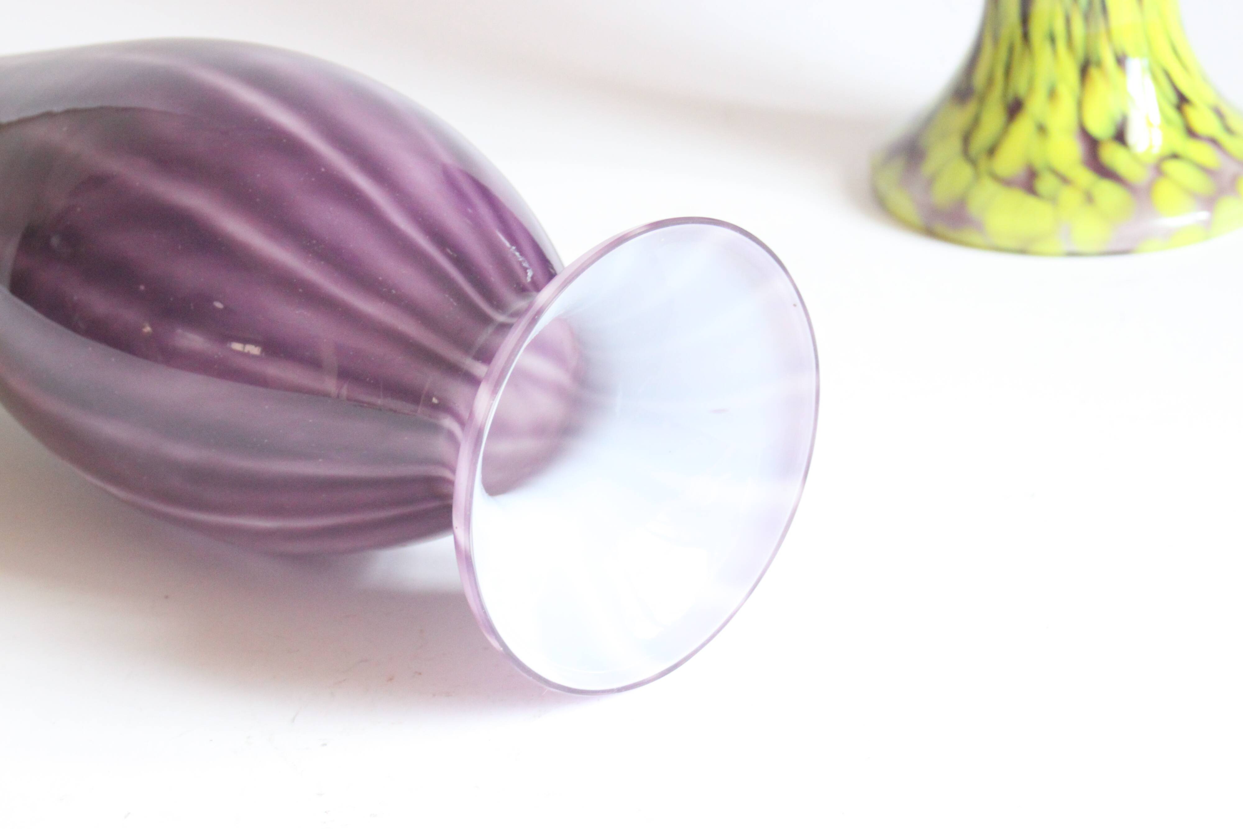 Art Nouveau glass vases by Franz Welz, Czech republic 1930s.