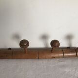 Bamboo coat hook 4 mushrooms