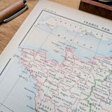 Imprimée en 1896, la France et ses départements.