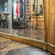 Antique gilded fireplace mirror