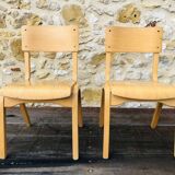 Paire de chaises enfant vintage, bois courbé circa 1950/1950