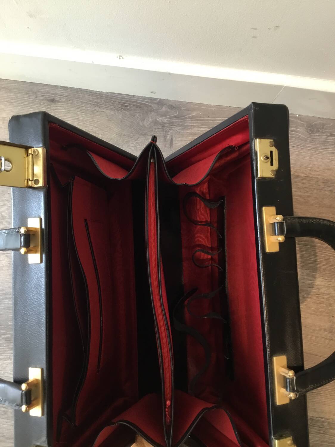 Leather suitcase
