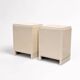 Paire de tables de nuit modernistes Art Déco tardif