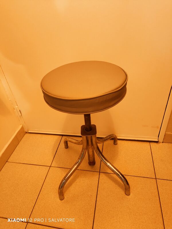 Tabouret d’architecte BAP Gris clair Réglable 40 à 60 cm Parfait état