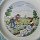 6 dessert plates or starter, the Fables de la Fontaine, vintage