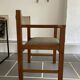 Fauteuil scandinave vintage teck et tweed