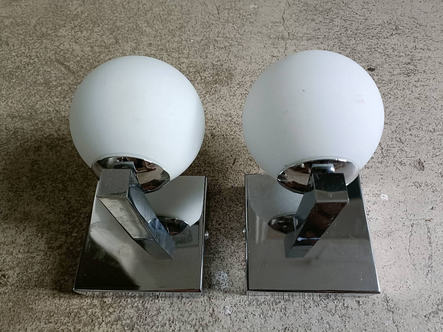 Space age wall lights