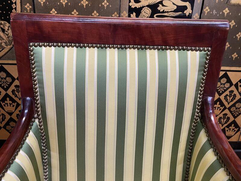 Empire Mahogany Armchair - Bergère