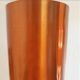 three vintage pendant lamps, copper, aluminum and glass.