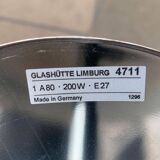 Vintage glass ball pendant lamp in German space style by Limburg.