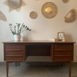 Danish Falster Teak Desk by Svend Madsen, 1960s