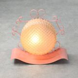 Mid-Century Intricate Italian Pink Wall Lamp, 1960s