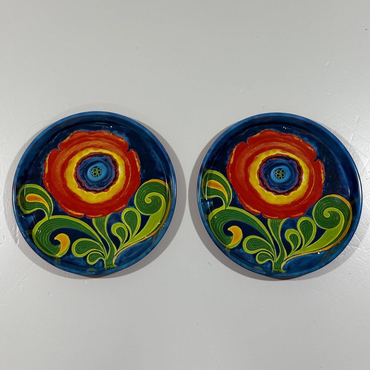 Vintage Flowerpower tin tray 1970’s