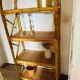Vintage bamboo rattan shelf bookcase