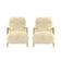 Pair of L.A. Studio Contemporary Modern White Mongolian Goat Italian Armch