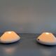 Pair of opal glass wall lights from the mid-century by Lamperti, 1960s, Italy.