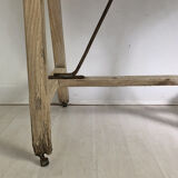 Old raw wood workbench