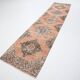 Tapis de couloir vintage Brunt rouge et marron 3x12, 88x382 cm