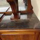 Large buffet with 2 bodies in walnut and marble