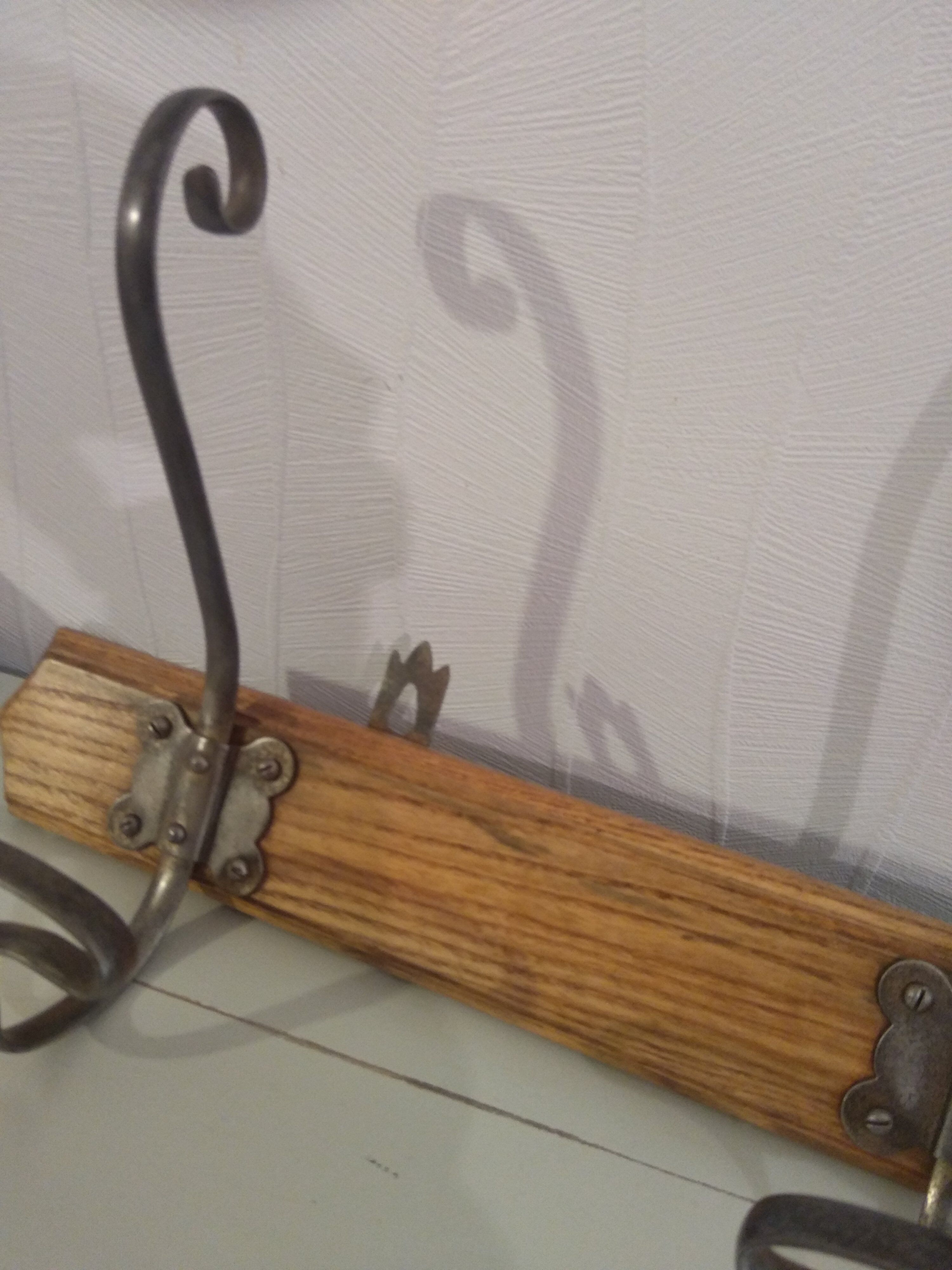 Coat rack wood and metal